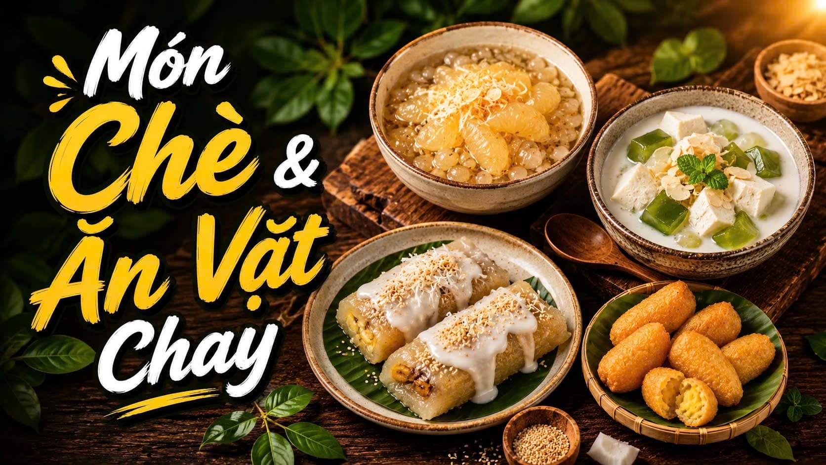 Combo Các Món Chè Và Ăn Vặt Chay