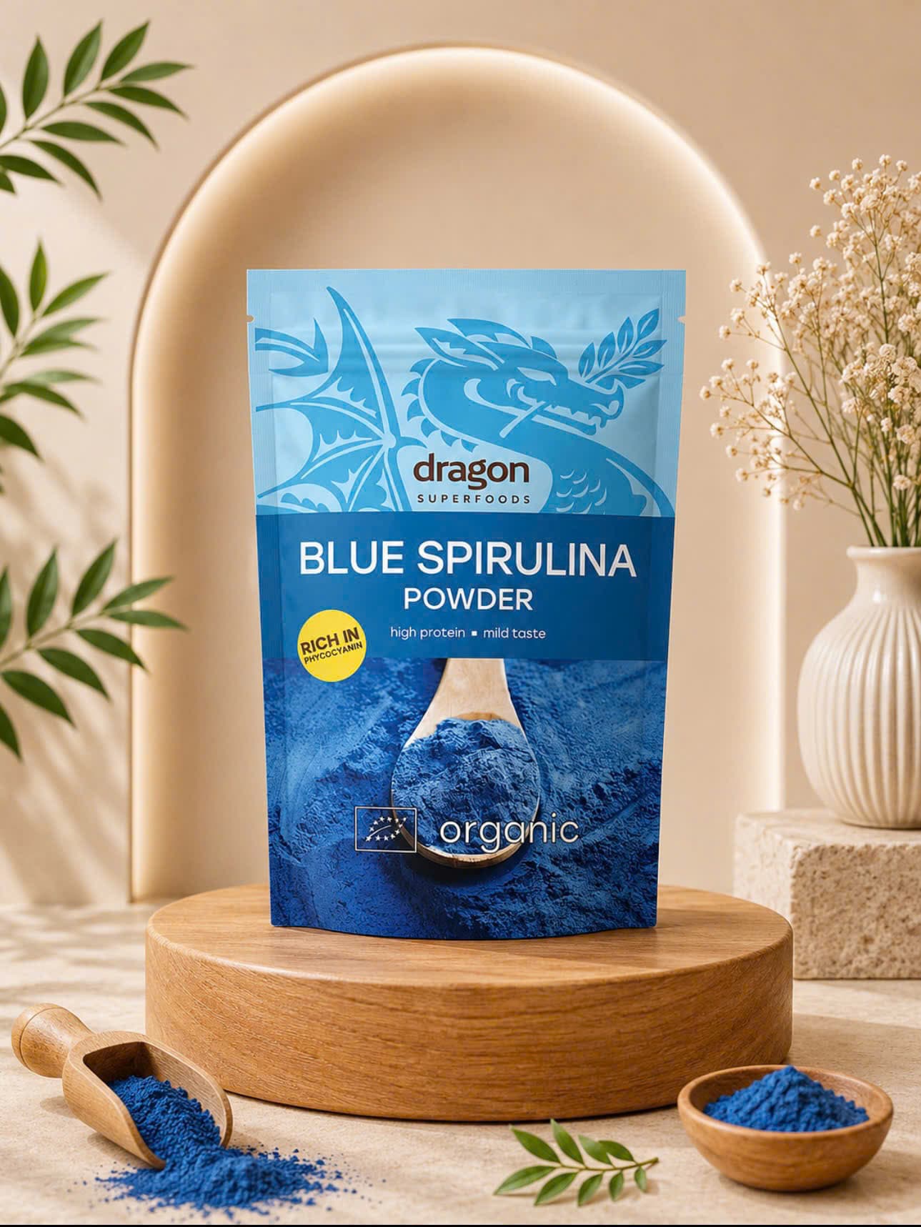 Bột Tảo Blue Spirulina Hữu Cơ Dragon Superfoods — 2