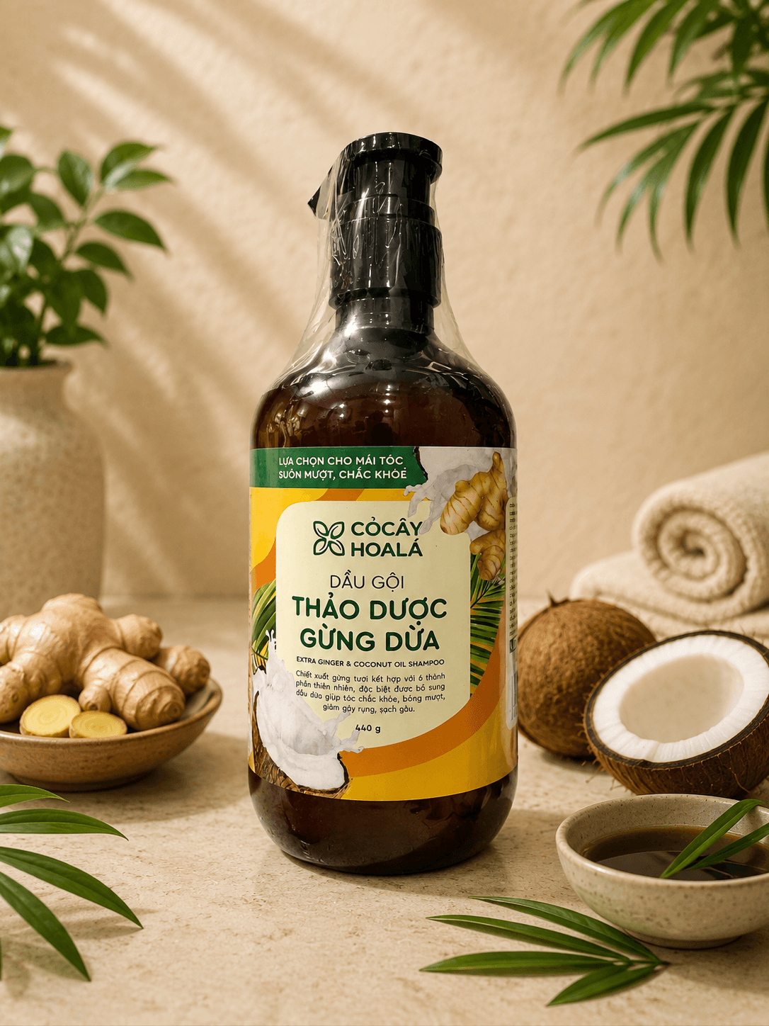 Dầu Gội Thảo Dược Gừng Dừa