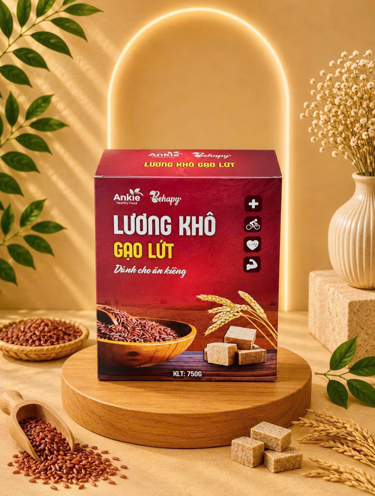Lương Khô Gạo Lứt ANKIE & BEHAPY - 750gr
